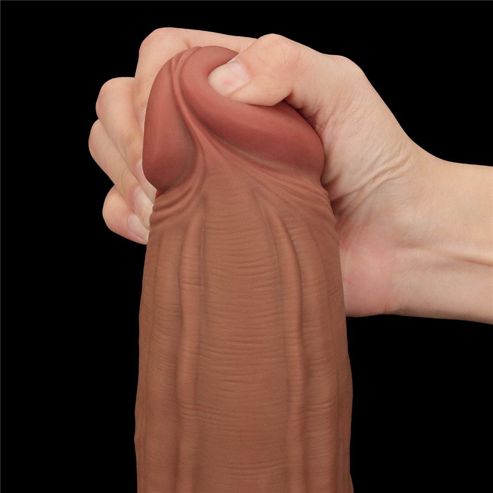 Lovetoy 12 Skin Dildo Nâu 31cm Siêu Thật Gậy