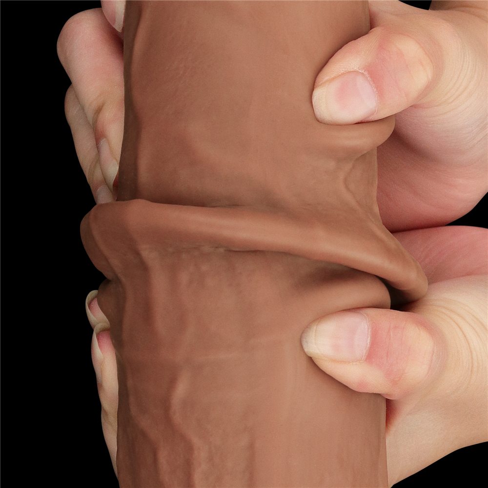 Sliding Dildo Lovetoy 13.5 Nâu Trượt Da Thực Cao Cấp Hút Hồn