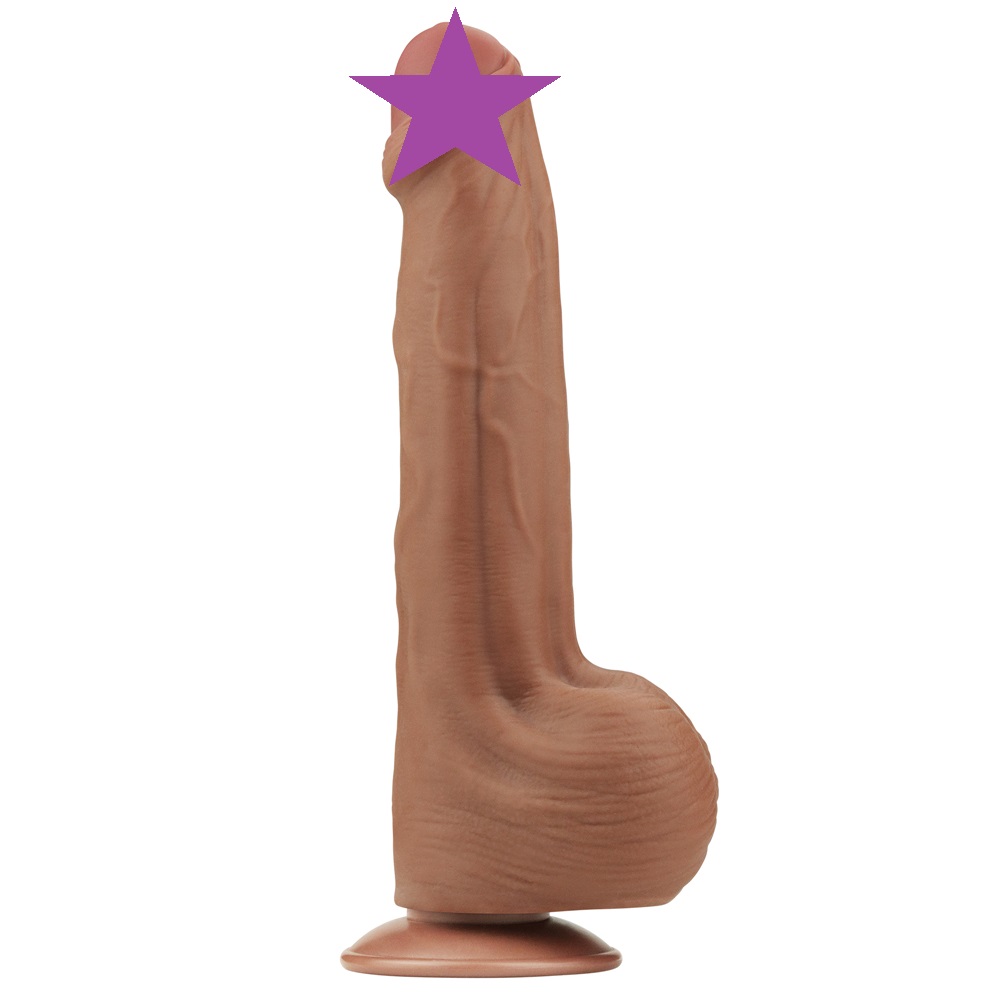 Lovetoy Sliding Dildo Nâu 29cm Lớn Linh Hoạt Khổng Lồ