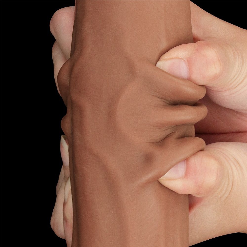 Lovetoy Sliding Dildo Nâu 29cm Siêu Lớn Linh Hoạt