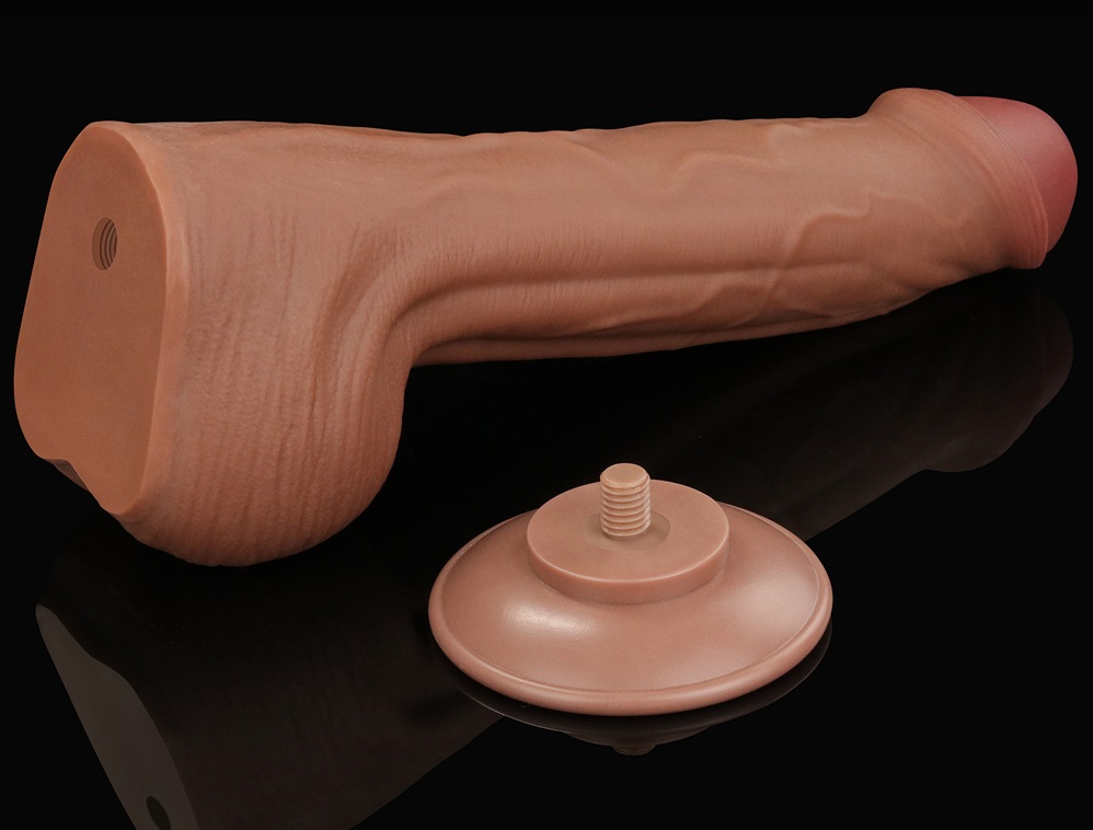 Lovetoy Sliding Dildo Nâu 29cm Lớn Linh Hoạt Khổng Lồ