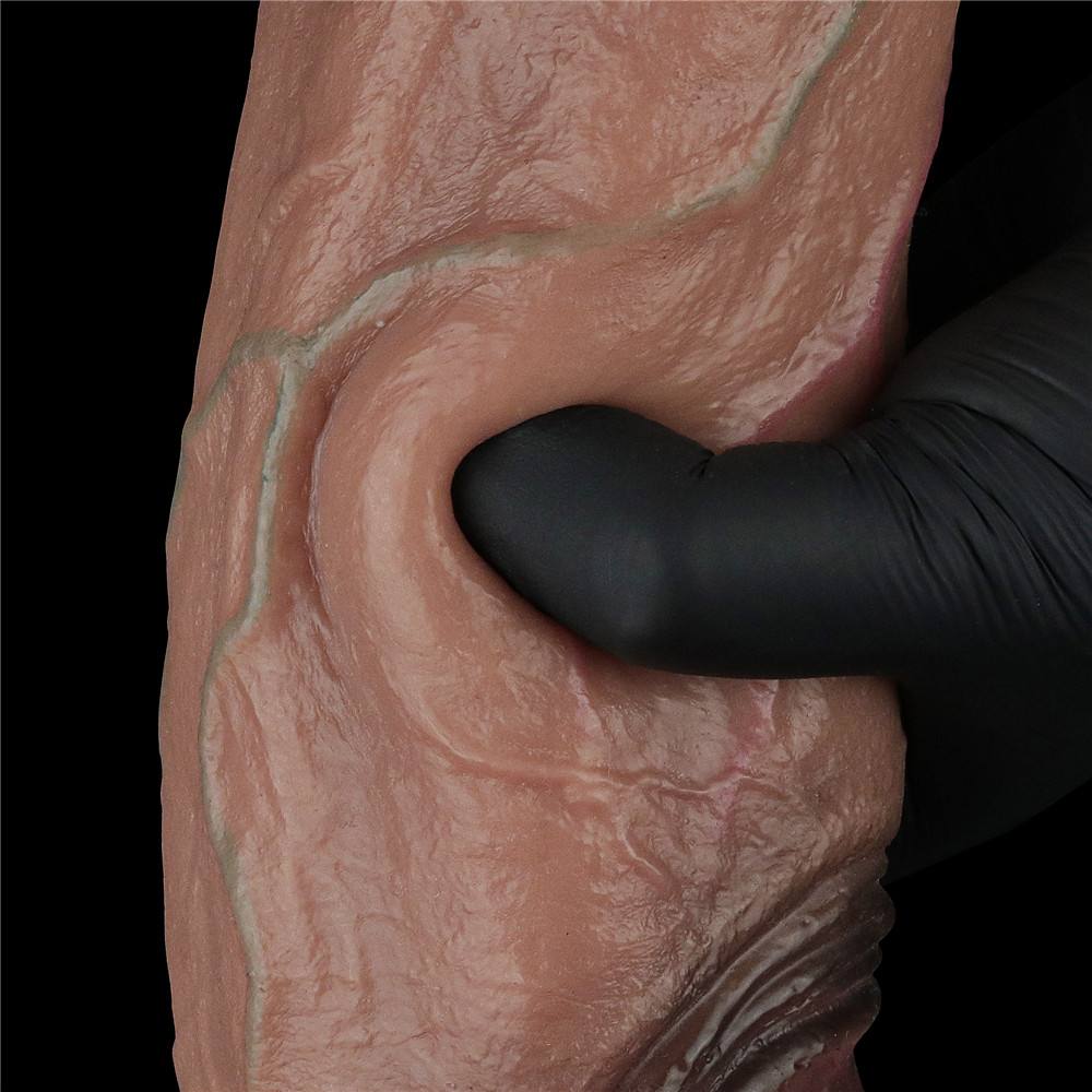 Fake dương Lovetoy XXL kép 28cm nâu 7.4cm siêu to
