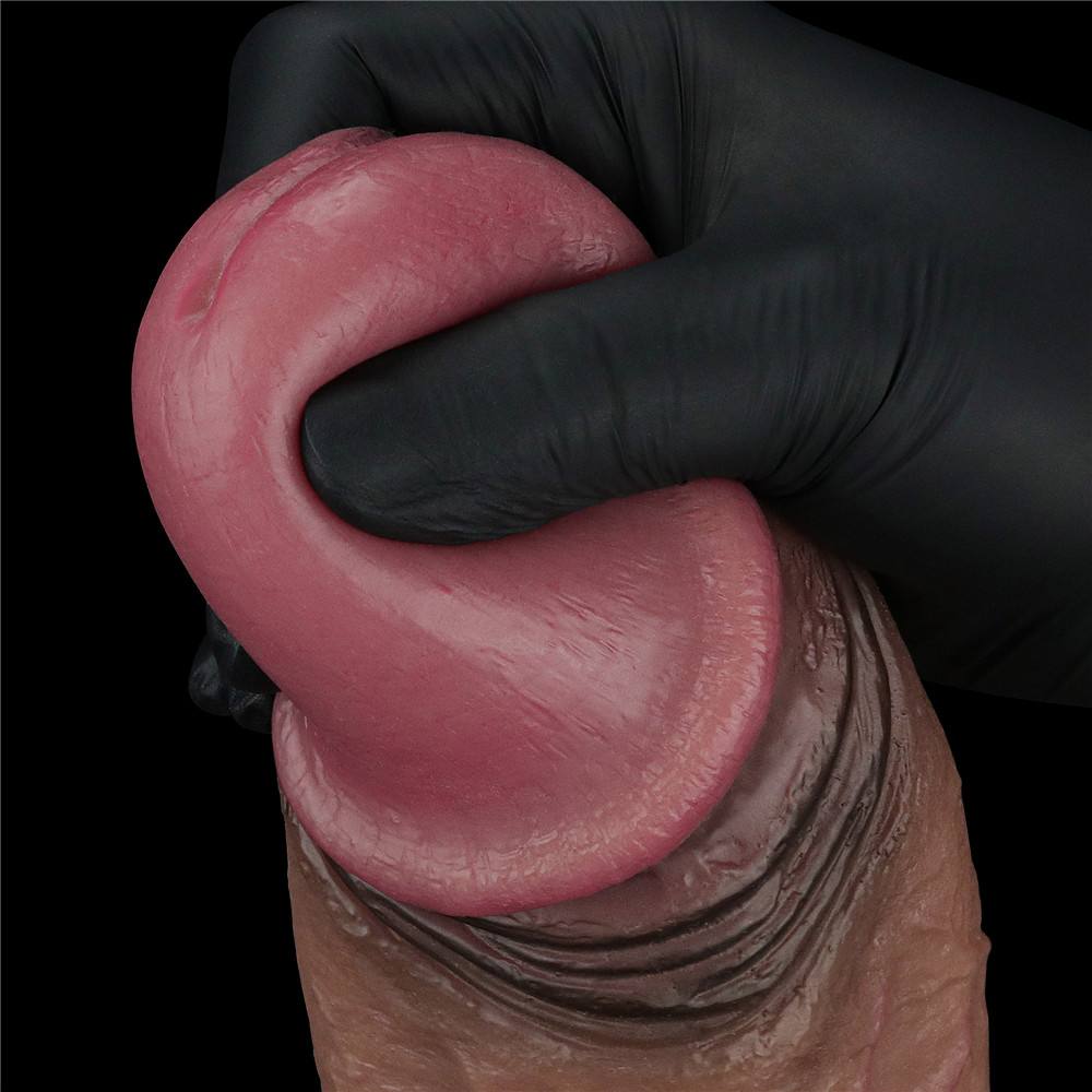 Fake dương Lovetoy XXL kép 28cm nâu 7.4cm siêu to