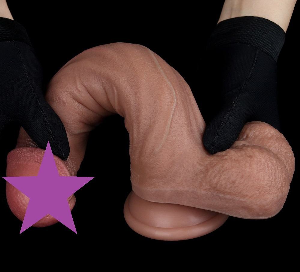 Lovetoy Dildo Đôi Lớp 22.5cm 4.2cm Nâu Thật