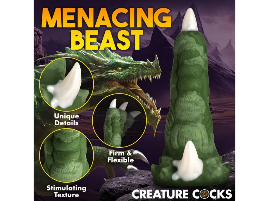 Large Dragon Claw Dildo Silicone 9.5in Quái Thú
