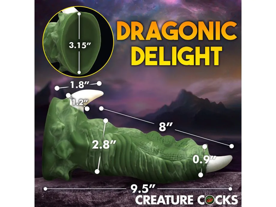 Large Dragon Claw Dildo Silicone 9.5in Quái Thú