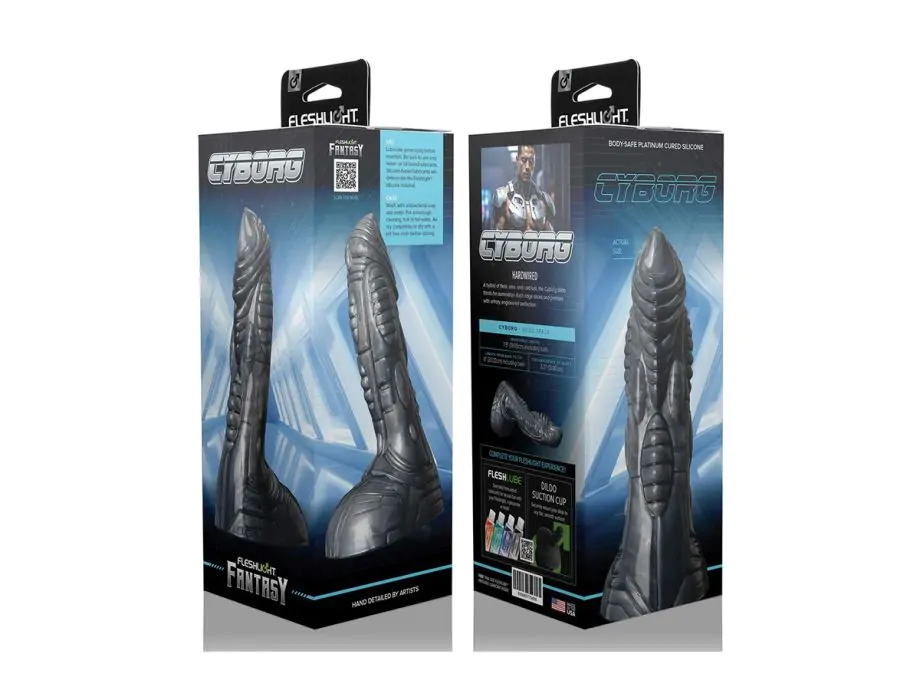 Fleshlight Cyborg Dildo Silicone 8" Thực Tế Mạnh Mẽ