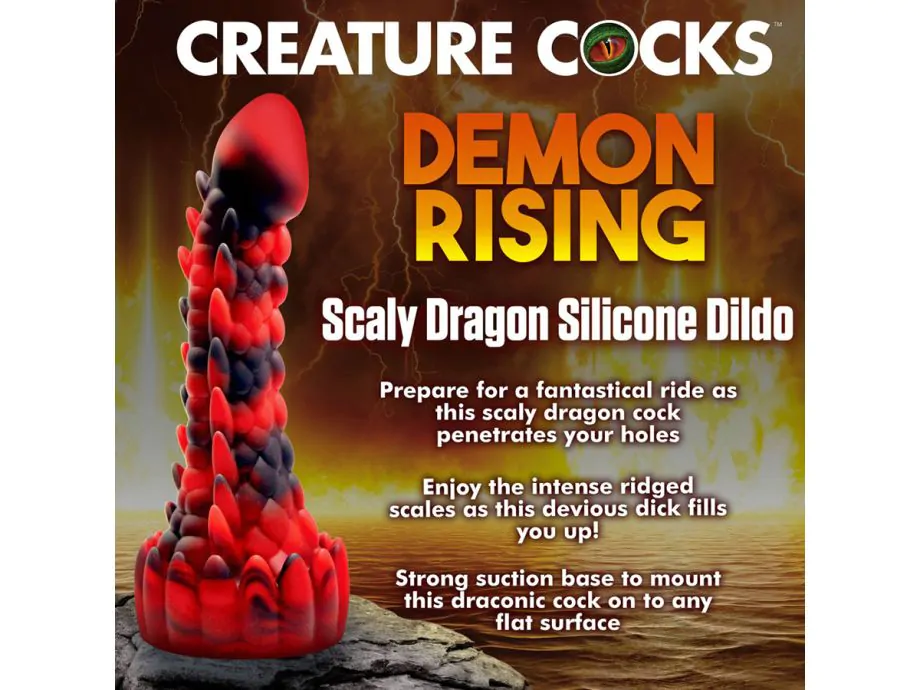 Demon Rising Rồng Vảy 8 Inch Silicon Khổng Lồ Thỏa