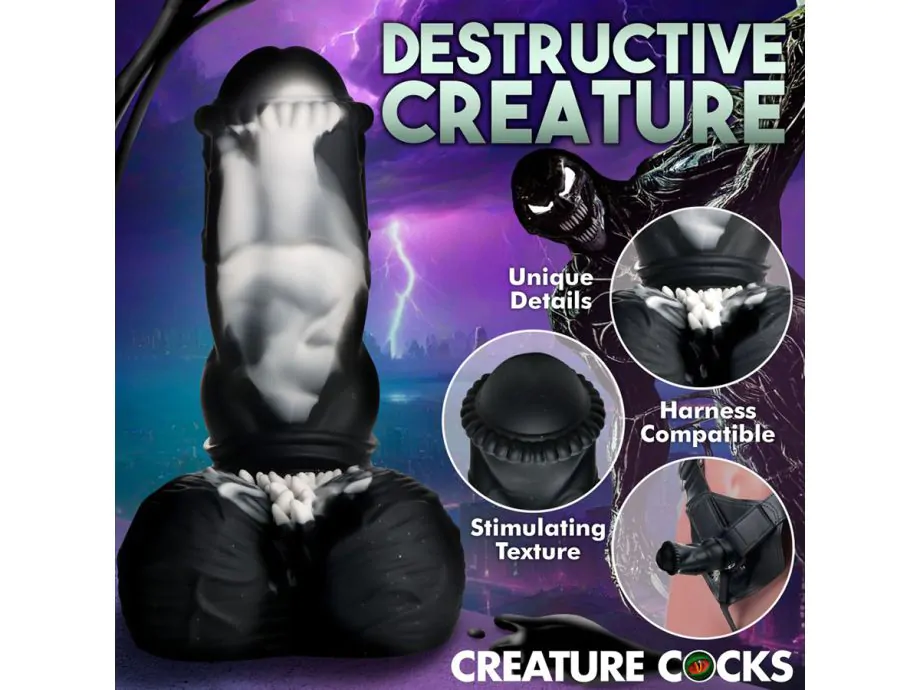 Dildo quái Venom 20cm dày silicone hoang dã