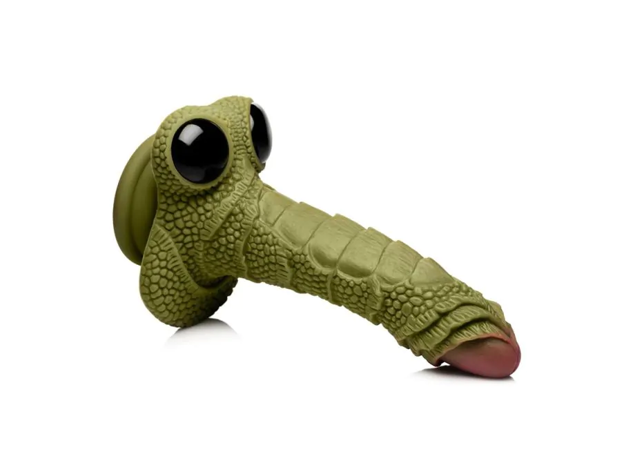 Dildo Swamp Monster xanh vảy 9.4" silicone hoang dã