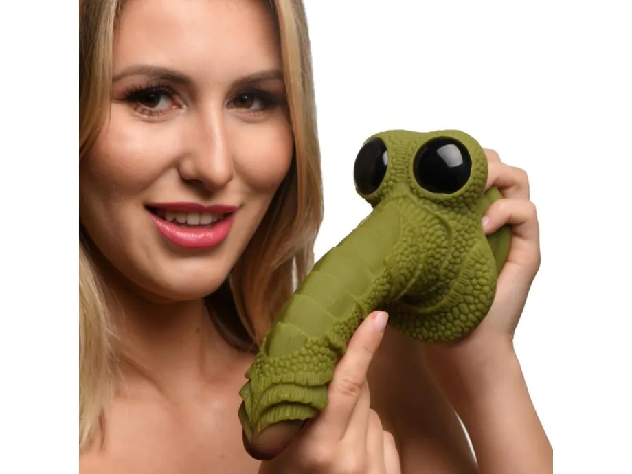 Dildo Swamp Monster xanh vảy 9.4" silicone hoang dã