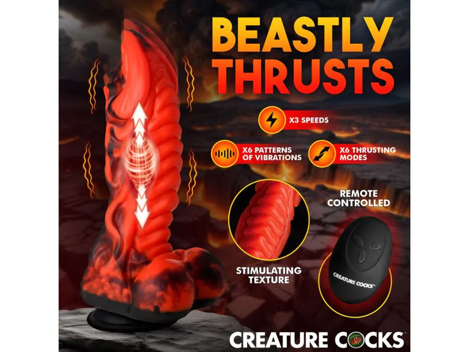 Creature Cocks Dragon Thrust Dildo Rung Đẩy 9.5 Inch