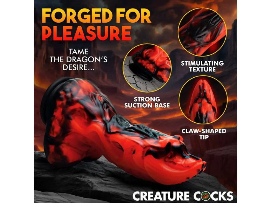 Creature Cocks Dragon Thrust Dildo Rung Đẩy 9.5 Inch