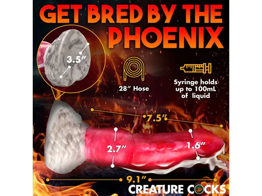 Dildo Phoenix Resurrector Phun Silicone Huyền Thoại Rực Cháy
