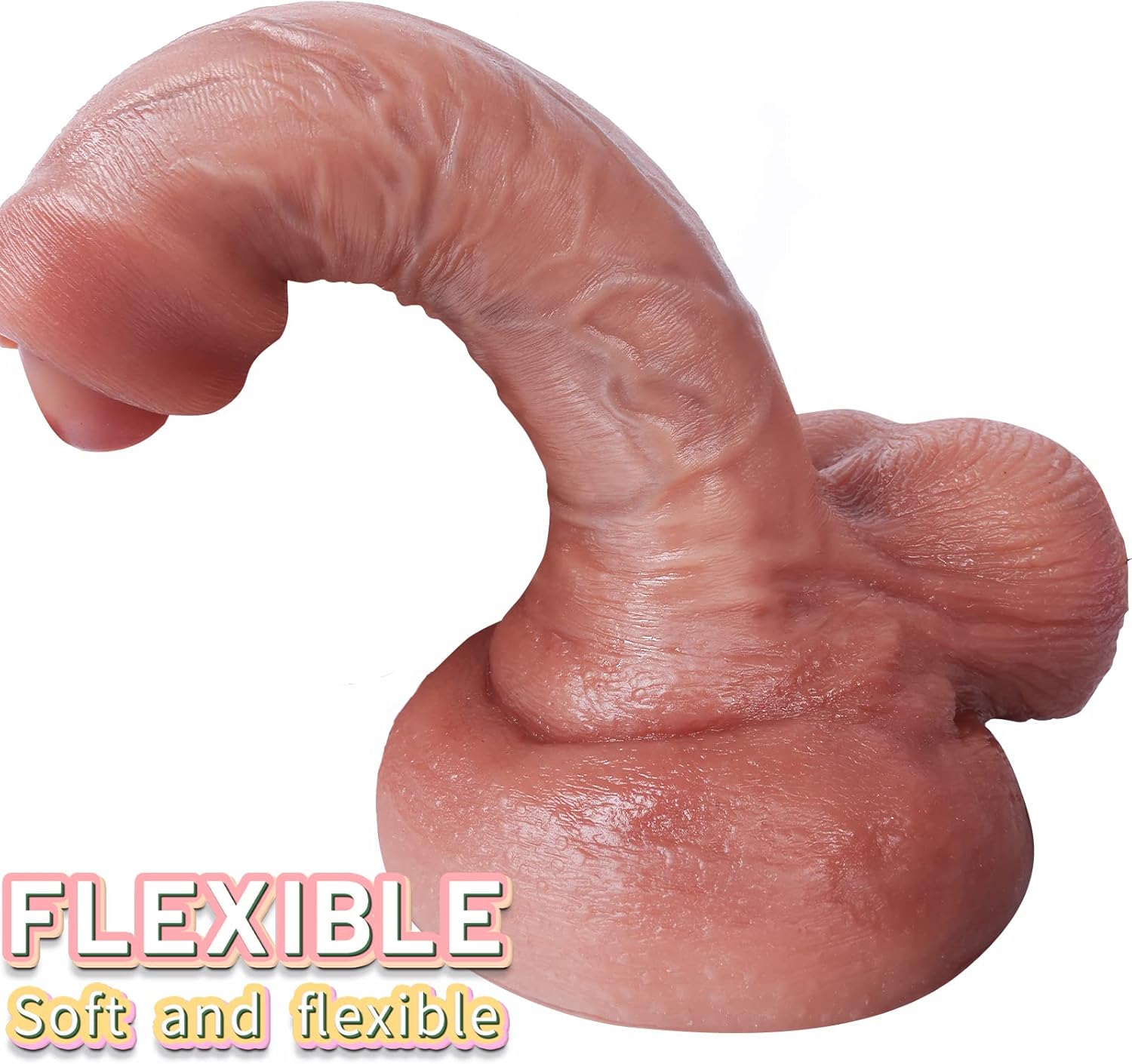 Dildo Silicon 18cm Qui Đầu Tự Nhiên Khoái Cảm Như Thật