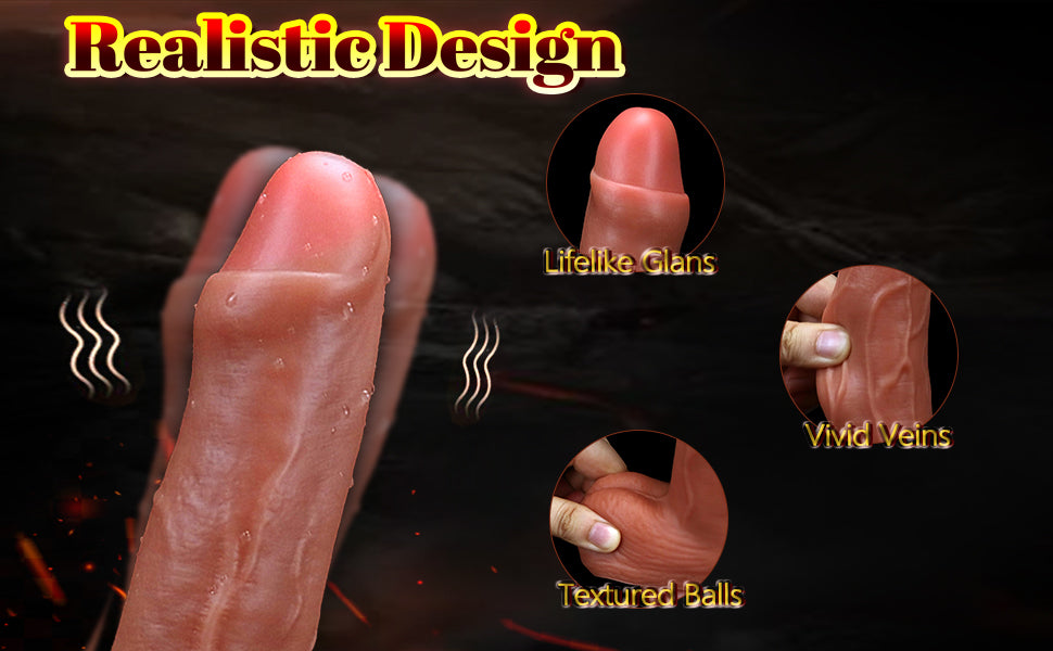 Dương giả 9 inch Rung Đẩy Foreskin Thực Tế Đỉnh