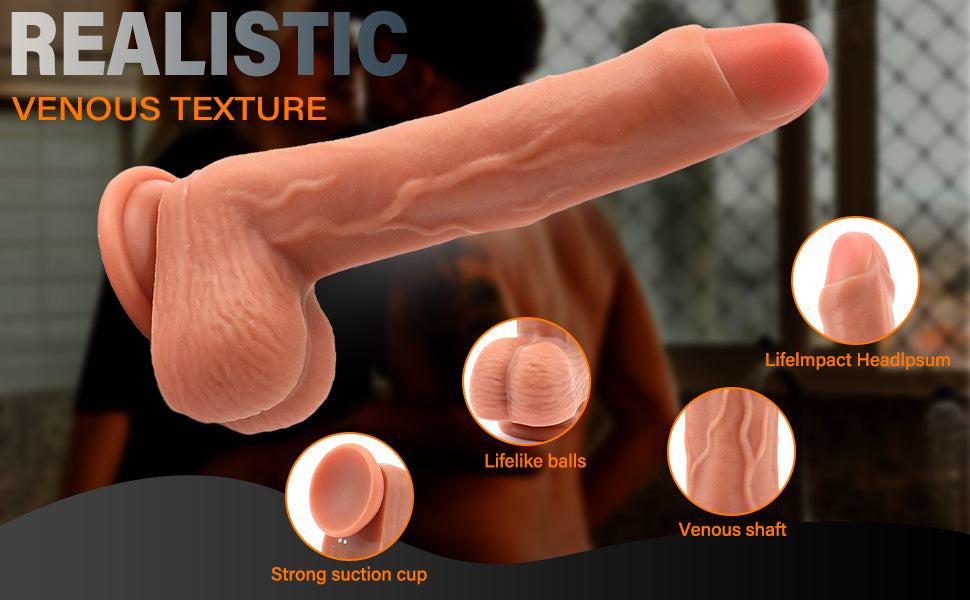 Dương giả 9 inch Rung Đẩy Foreskin Thực Tế Đỉnh