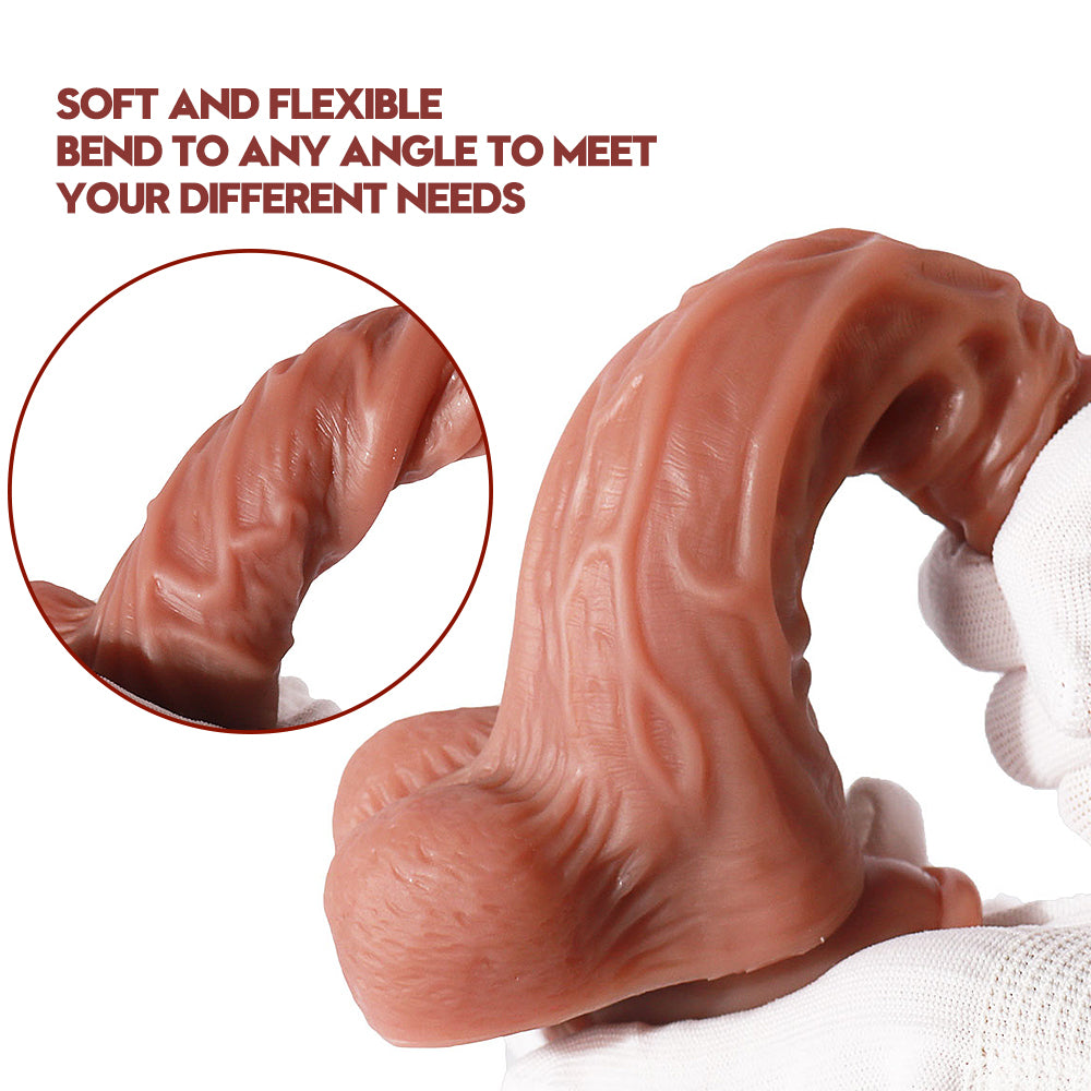 Dildo 19.5cm Thực Tế Mềm Da 4.5cm Rẻ Siêu Chất