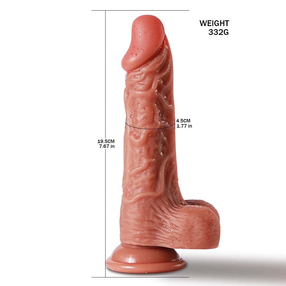 Dildo 19.5cm Thực Tế Mềm Da 4.5cm Rẻ Siêu Chất
