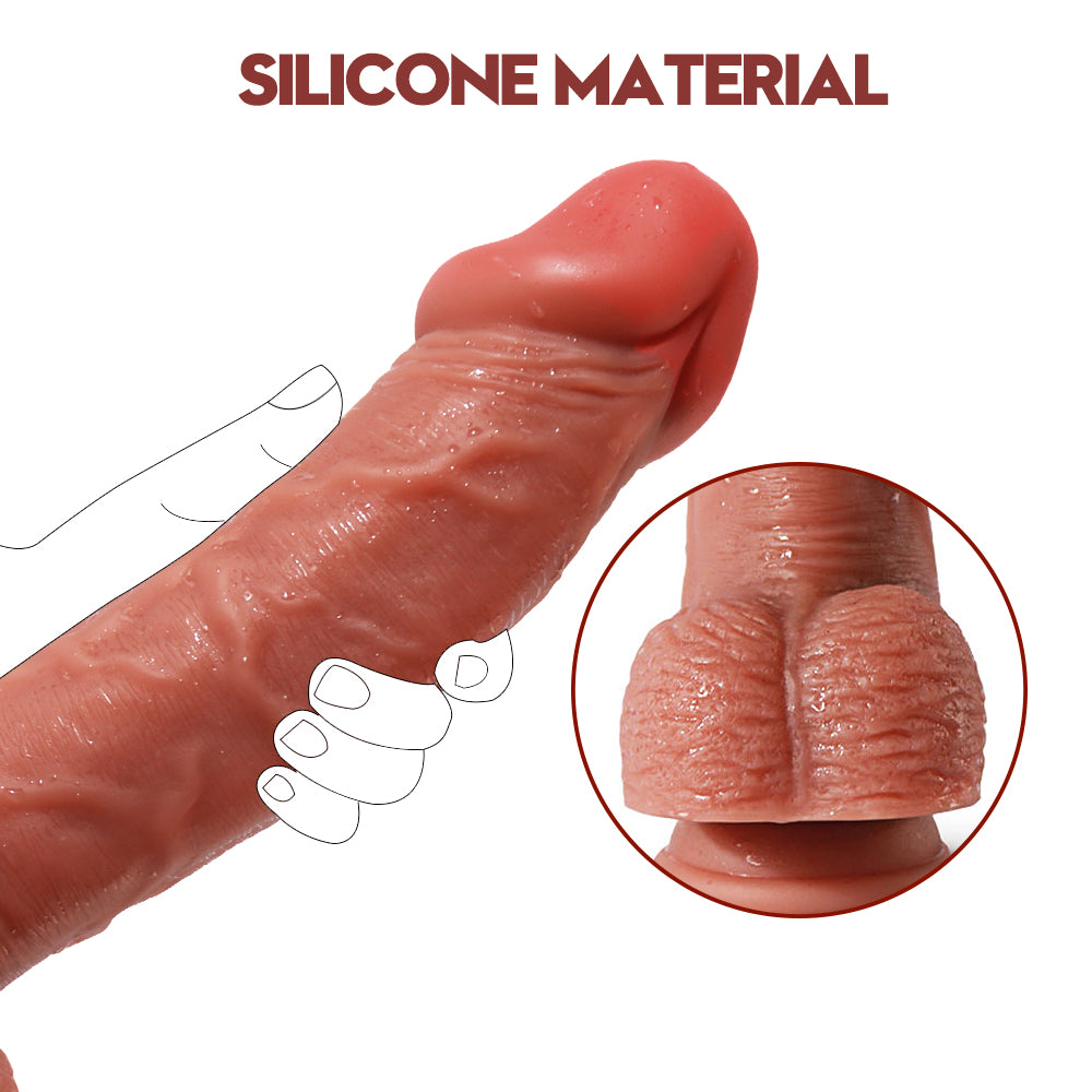 Dildo Silicone Lỏng 8 Inch Thịt Tươi Mềm Mịn Thật