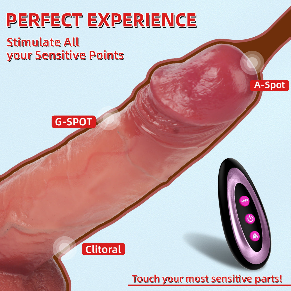 Dildo Thrusting Rung Hút Đế Cực Khoái Mạnh Mẽ