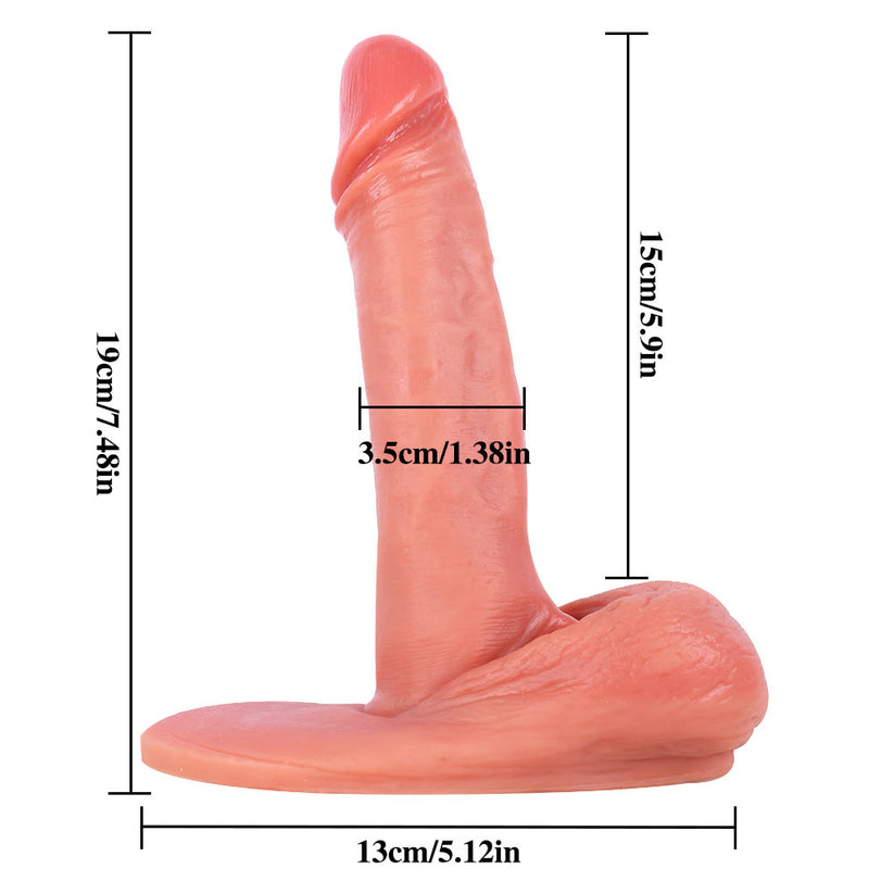 Dildo Hồng Mỏng Slim Pink Bám Hút Thực Tế