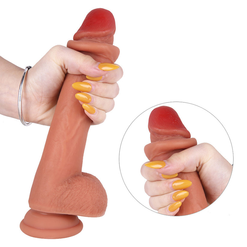 Dildo Mềm Thực Tế 8 Inch Mịn Màng Chân Thực Cao Cấp