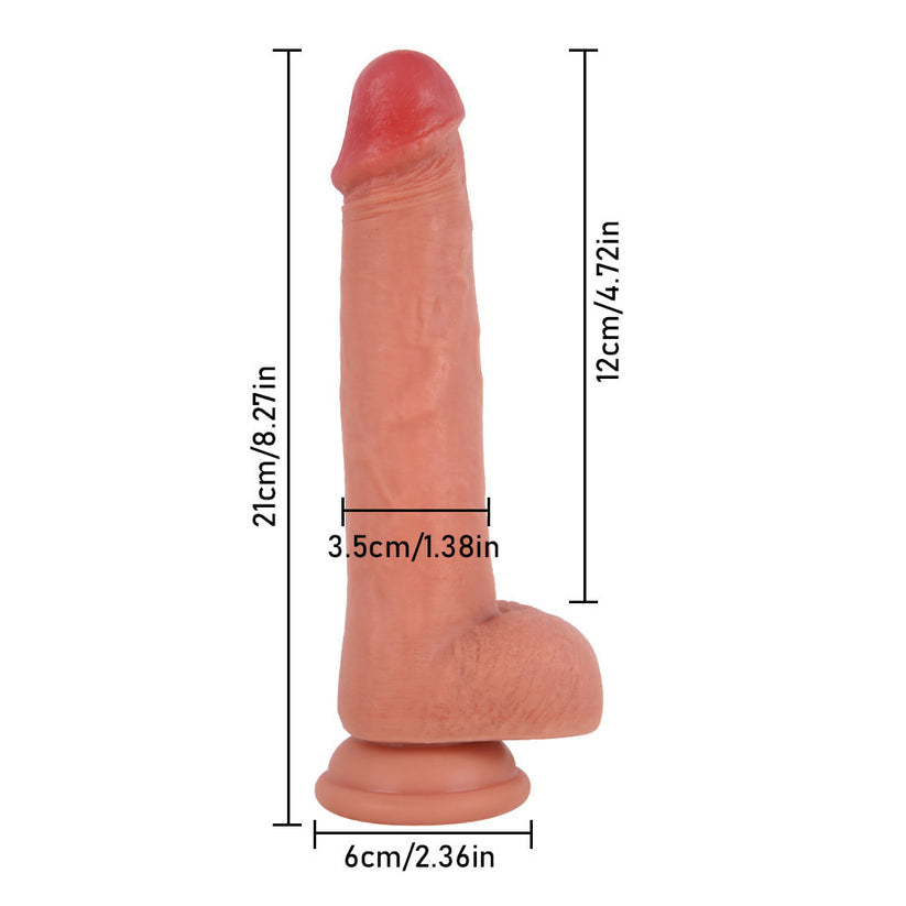 Dildo Mềm Thực Tế 8 Inch Mịn Màng Chân Thực Cao Cấp