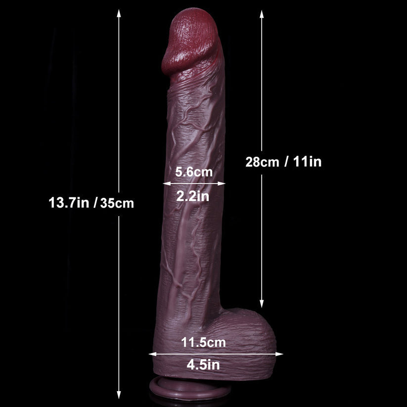 Địu đen 13 inch khổng lồ dày thực tế cực phê
