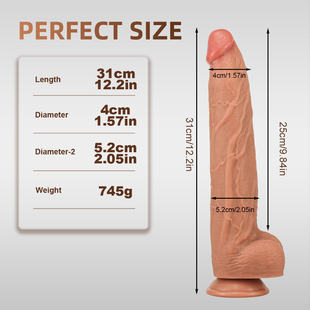 Dildo Hậu Môn 30cm Khổng Lồ Mềm Thâm Nhập Sâu Mãnh Liệt