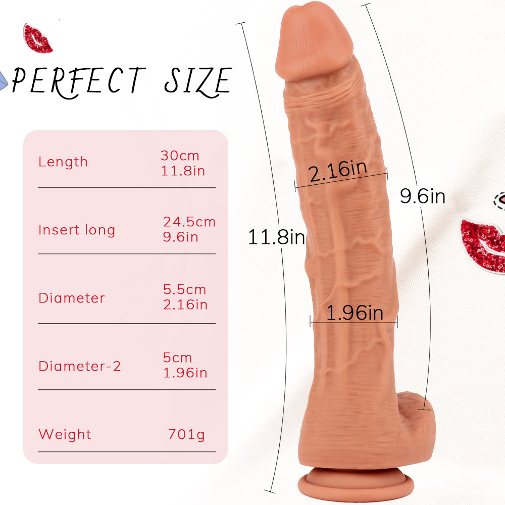 Dildo Khổng Lồ 30cm Siêu Mềm Gân Nổi Thỏa Mãn Đỉnh Cao