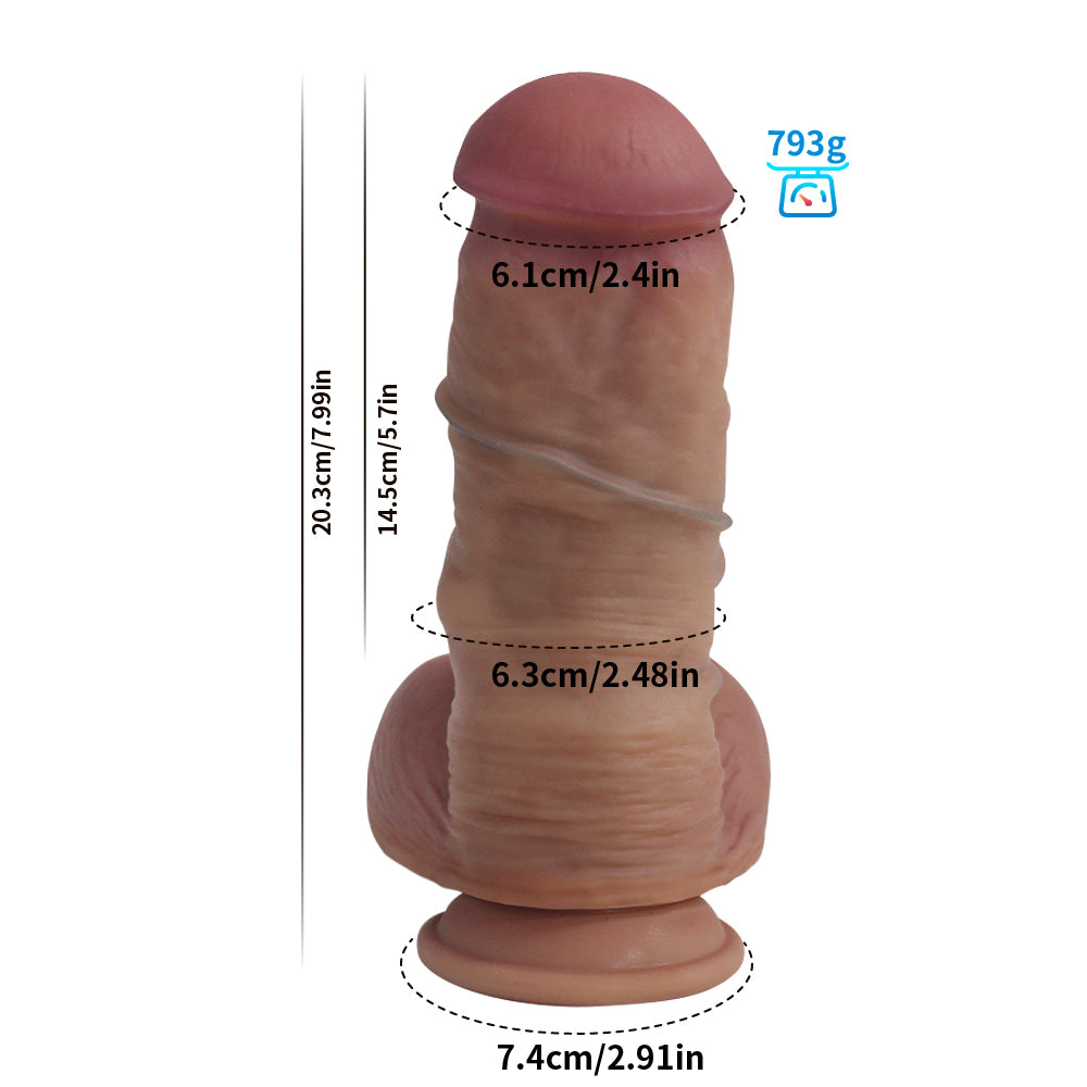Dildo Real Flesh 20cm silicone thật mềm tự nhiên
