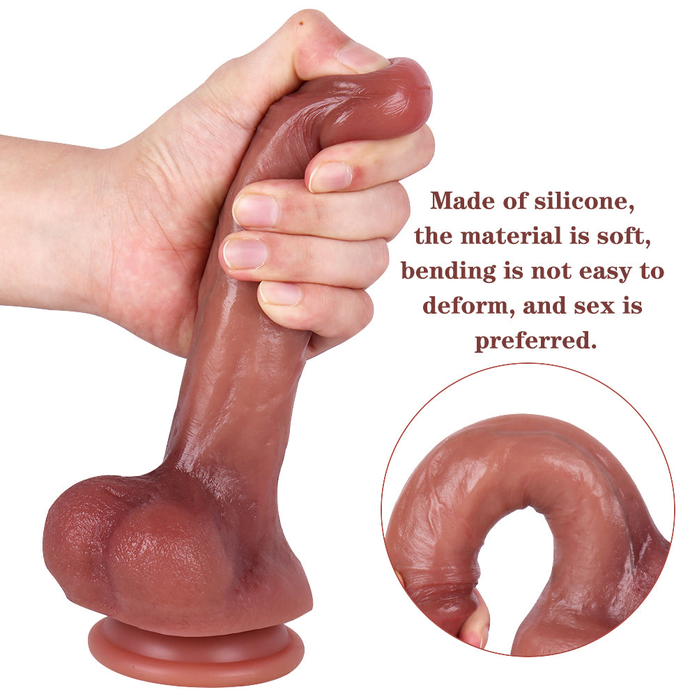 Dildo Đai 8 Inch Gân Đỏ Khổng Lồ Ultra Realistic