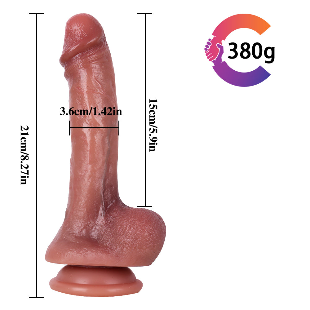 Dildo Đai 8 Inch Gân Đỏ Khổng Lồ Ultra Realistic