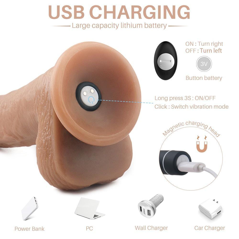 Dildo Remote Hút Rung Xoáy Khoái Cảm Liên Tục Nữ