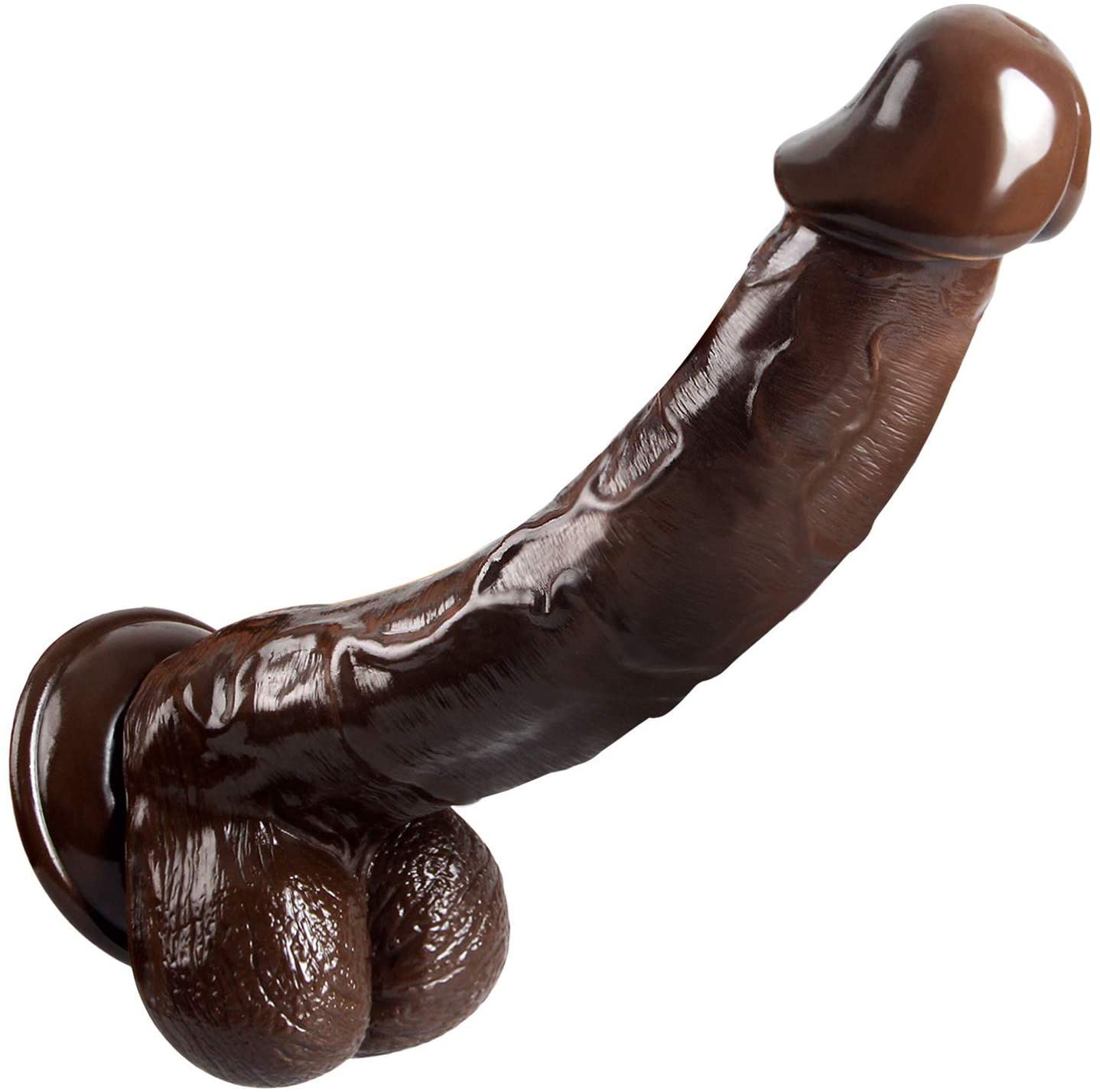 Dildo Nâu 11 Inch Hút Đáy Siêu Thực