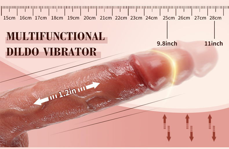 Dildo 20cm Đẩy Xoay Rung Remote 3in1 Mạnh Như Thật