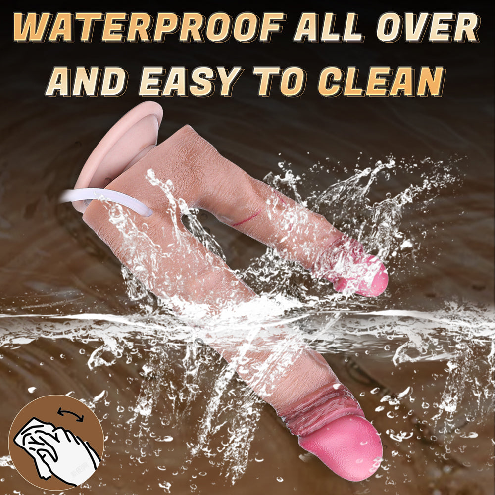 DP Dildo Realistic ejaculating đôi thúc xả thực tế