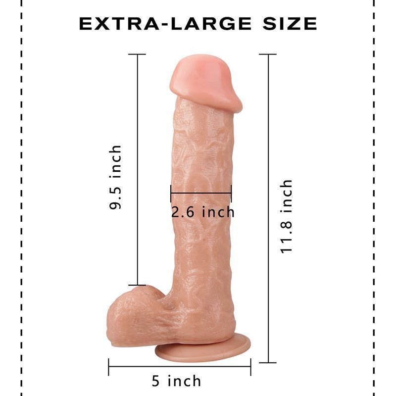 Dildo Silicone 12" Khủng Dày Xuyên Thủng[satisfyer]​