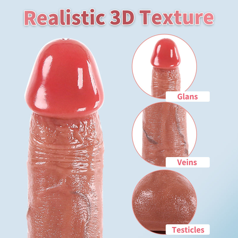 Dildo Phun Nước Đẩy Rung Thực Tế Đa Năng 15cm