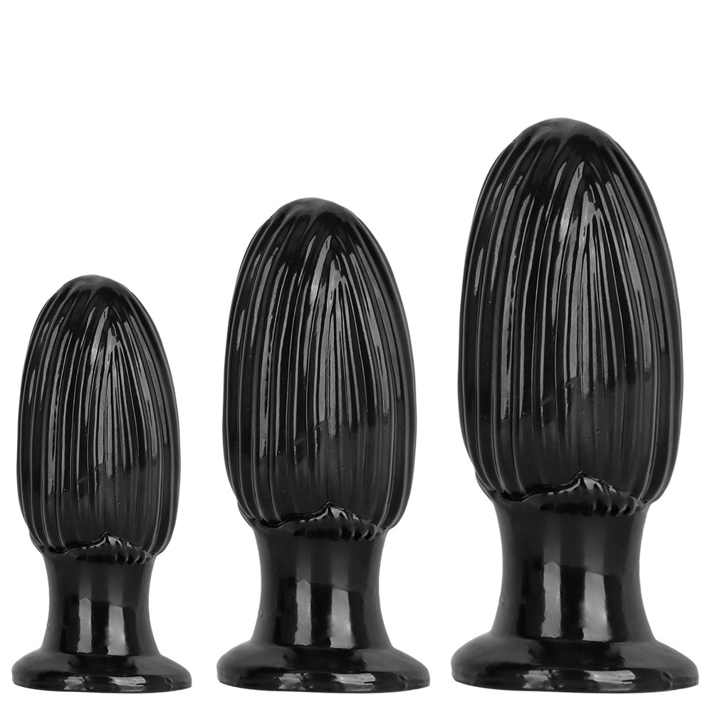 PVC Corn Cob Anal Plug Đen Hình Bắp Ngô Kích Thích