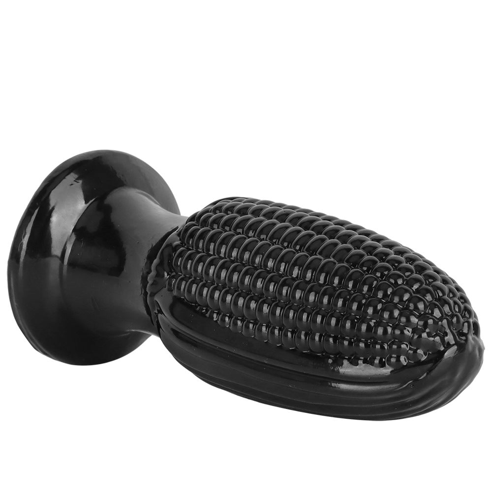 PVC Corn Cob Anal Plug Đen Hình Bắp Ngô Kích Thích