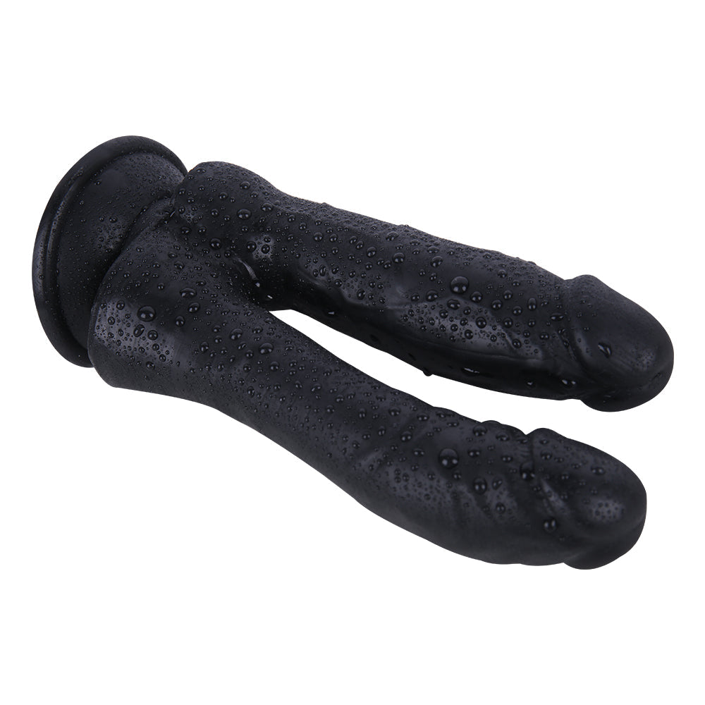Địu Đôi Silicon Đen 6 Inch Xâm Nhập Đỉnh Cao
