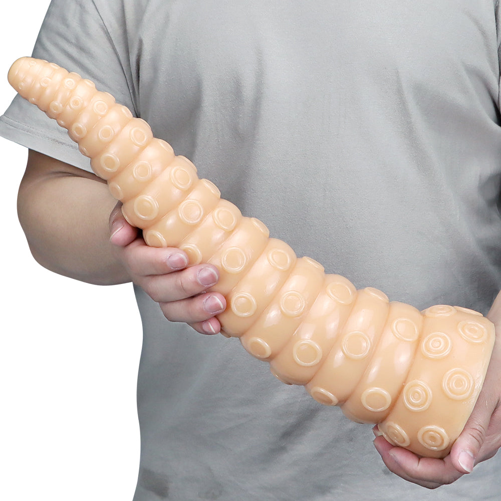 Tentacle Dildo Đen 15 Inch Hút Siêu Dài Kết Cấu