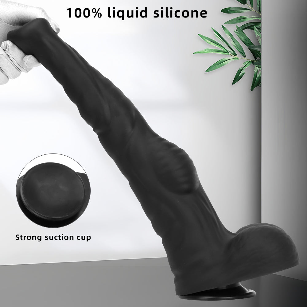 Dildo Ngựa Silicone Đen 16
