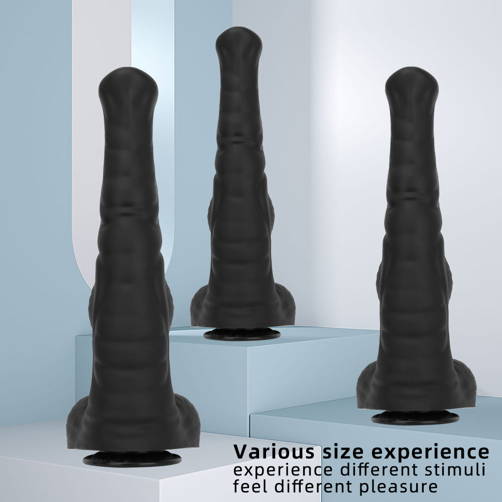 Dildo Ngựa Silicone Đen 16