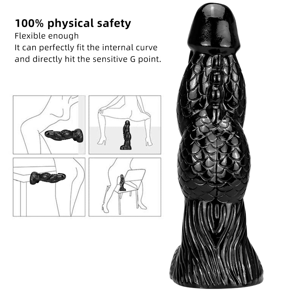Rồng Đen Dildo 37cm Khổng Lồ Mô Phỏng Siêu Thật Rồng Đen Dildo 37cm Khổng Lồ Mô Phỏng Siêu Thật