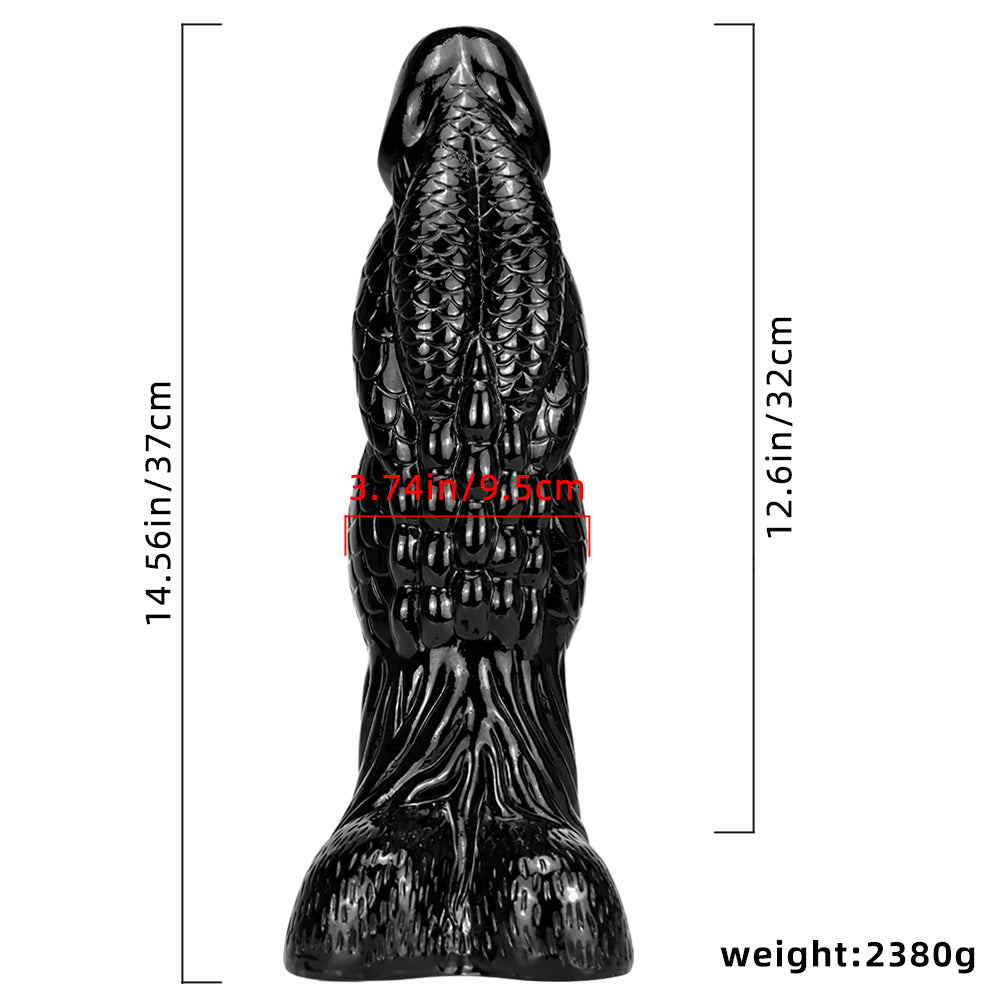 Rồng Đen Dildo 37cm Khổng Lồ Mô Phỏng Siêu Thật Rồng Đen Dildo 37cm Khổng Lồ Mô Phỏng Siêu Thật