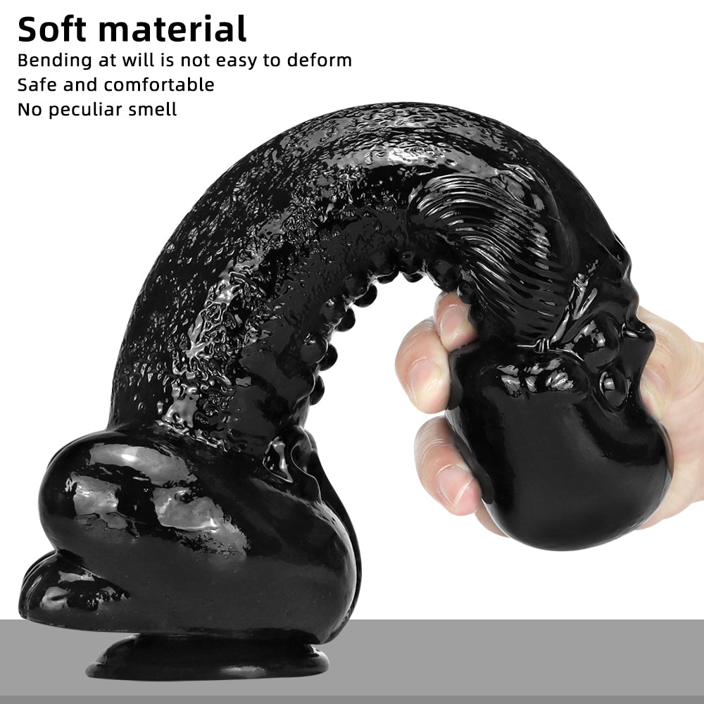 Alien Dildo Đen 11 Inch Lớn Bald Huyền Thoại Siêu To Khủng