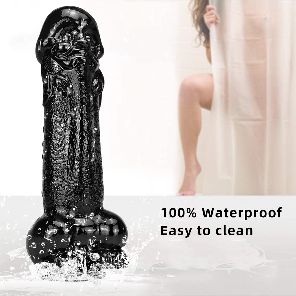Alien Dildo Đen 11 Inch Lớn Bald Huyền Thoại Siêu To Khủng